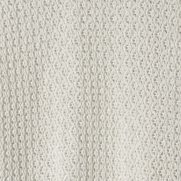 Marble White Knit Short Sleeved Sweater Size L - Picture 3 of 4